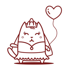 Character bride in a wedding dress with veil