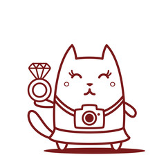 Character photographer with a camera