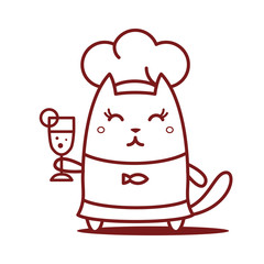 Character chef in a chef's hat