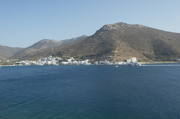 Fototapeta na wymiar Katapola auf der griechischen Insel Amorgos, Griechenland