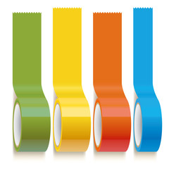 set of color scotch adhesive tapes