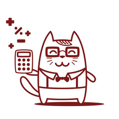 Character teacher in a business suit with suspenders