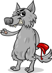 fairy tale wolf cartoon illustration