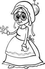 fairy tale grandma coloring page
