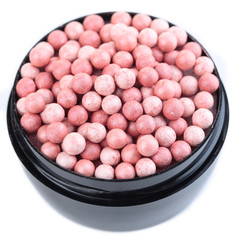 Powder balls isolated on white