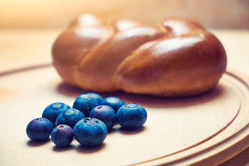 Bread and blueberry