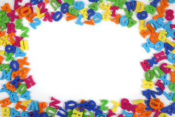 color plastic letters frame