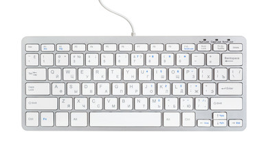 Computer keyboard isolated on white.