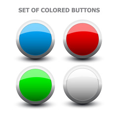set of colored buttons