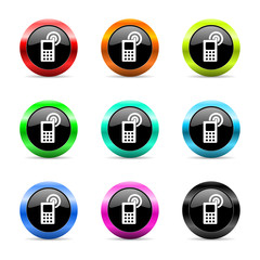 phone icon vector set