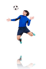 Football player isolated on the white background