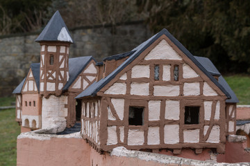 Model der Burg Anhalt in Ballenstedt