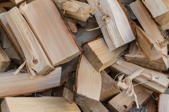 Brennholz gespalten Holz Scheite
