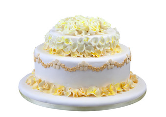 Wedding cake with flowers