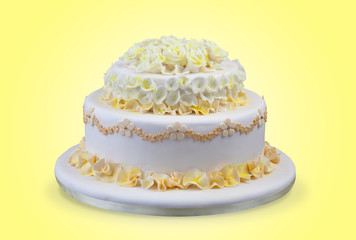 Wedding cake with flowers