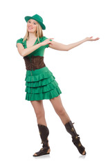 Woman in saint patrick concept