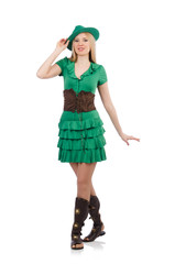 Woman in saint patrick concept