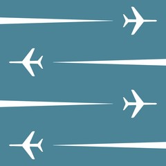 Fototapeta premium TRAMA AEREO SU CIELO AZZURRO