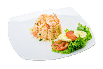 Fried rice with shrimps