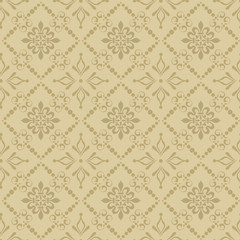 Classic seamless pattern in gold tones
