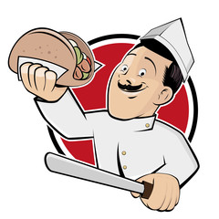 döner symbol icon restaurant logo