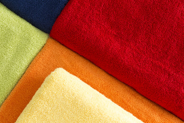 Background pattern of colorful towels