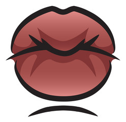 Naklejka premium Kissing Lips