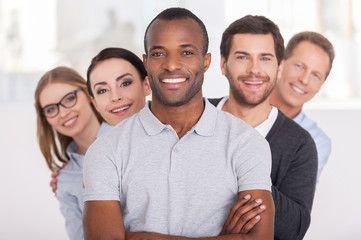 Confident business team.