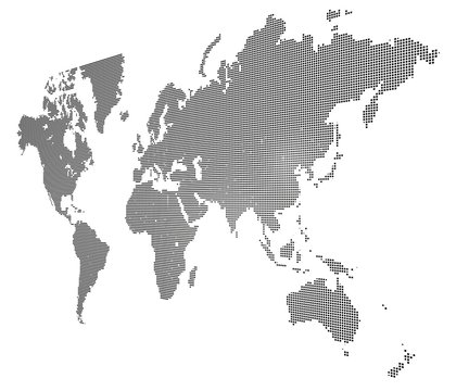 Carta geografica planisfero