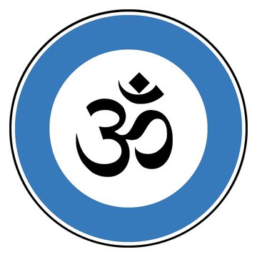 Symbole Om dans un panneau
