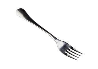 A silver fork isolated