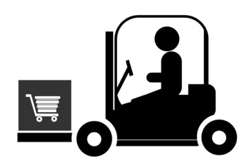 Caddie dans un monte-charges