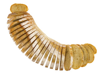 Fresh loaf of sliced rosemary and potato bread