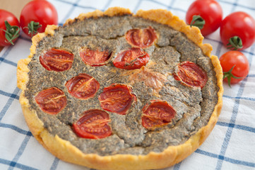 Tomaten Basilikum Quiche