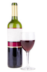 Bottle of wine and glass