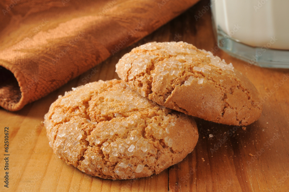 Sticker almond ginger cookies