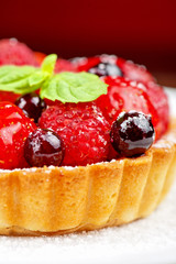Cake with fresh berries
