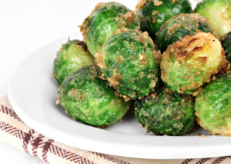 Roasted Brussel Sprouts Side Macro View