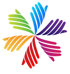 Hands voluntary company logo vector