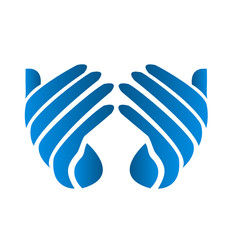 Obraz premium Hands charity logo vector