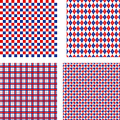 トリコロール　チェック詰め