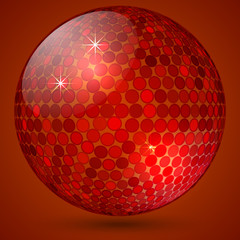Vector abstract shining crystal ball