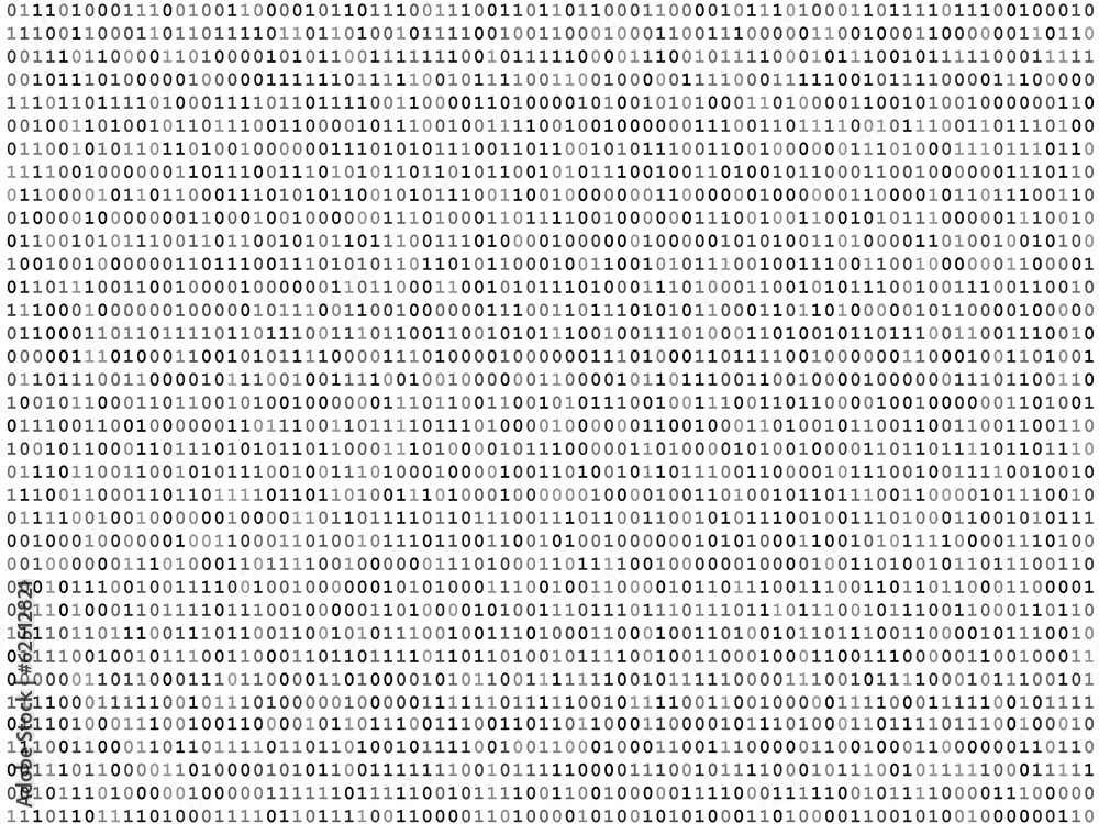 Fototapete sheet of binary codes