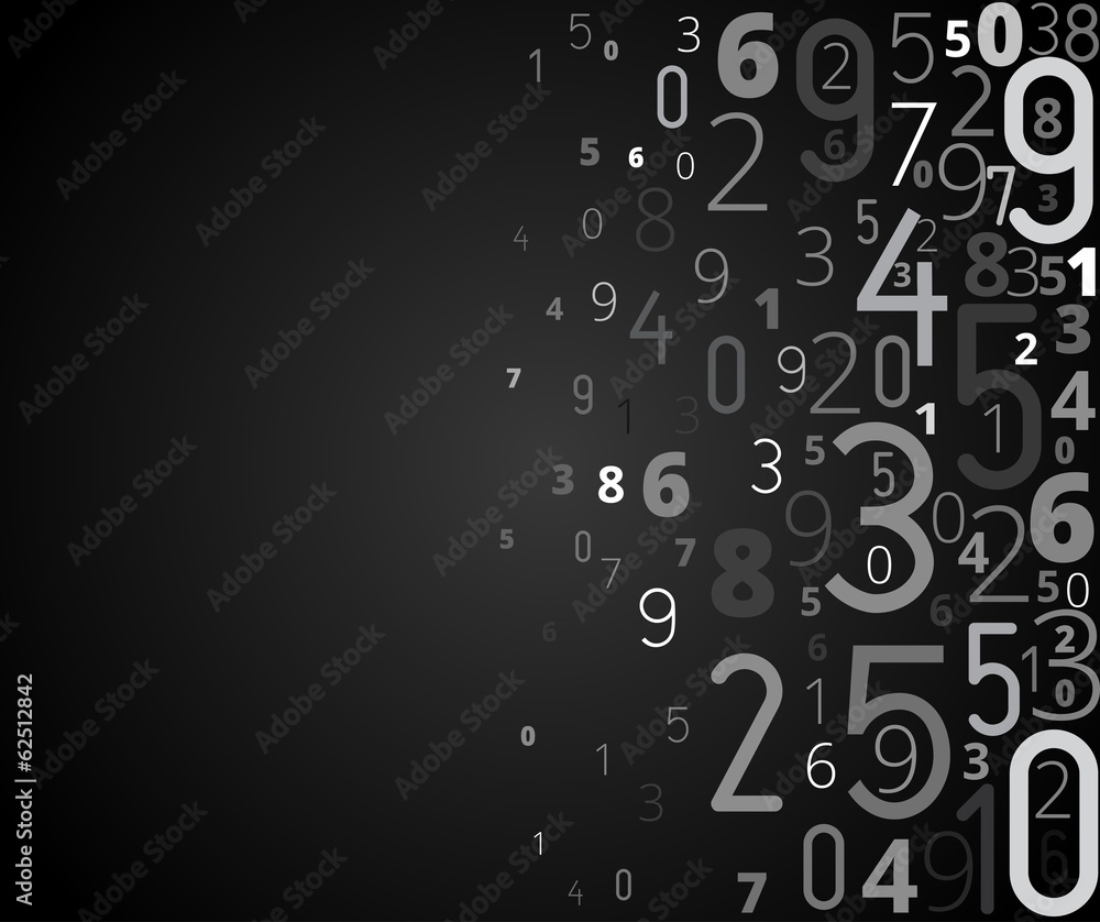 Poster vector background from numbers