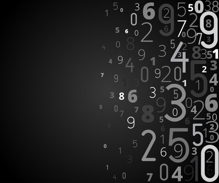 Vector background from numbers