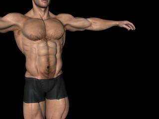 Fototapeta na wymiar Conceptual man muscles background