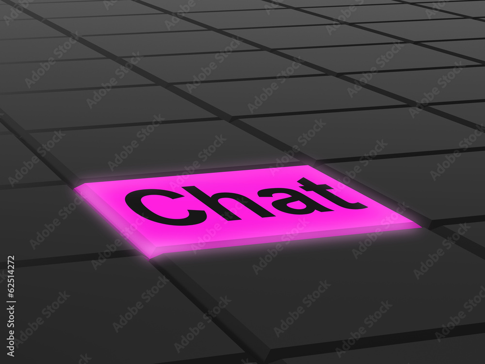Poster chat button shows talking typing or texting