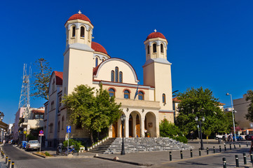 Fototapeta na wymiar Church at the city of Rethymno, island of Crete