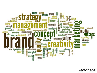 Vector conceptual business word cloud