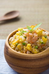 Bowl of pineapple fried rice an excellent side order with chines